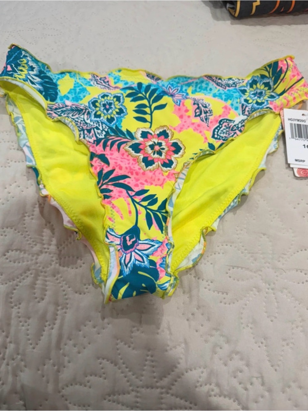 Hobie Tropical Floral Bikini Bottom Size 16 NWT